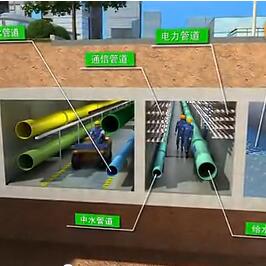 ?？诘叵戮C合管廊兩管線(xiàn)入廊